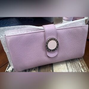 *Bvlgari* Pretty Lavender Lilac Leather Wallet $680 RV PRELOVED VGUC
